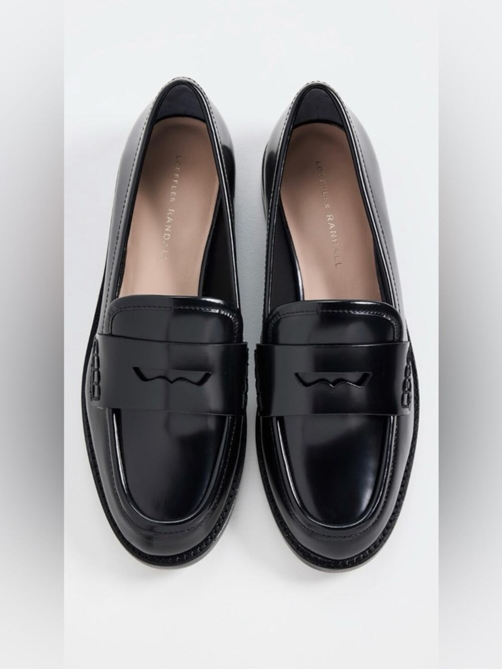 NEW Loeffler Randall Rachel Black Leather Loafers Size 7.5 - Picture 1 of 12